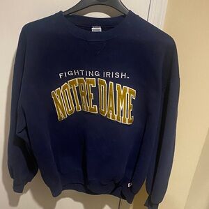 Vintage Russell Athletic Navy Sweatshirt  Notre Dame Fighting Irish embroidered
